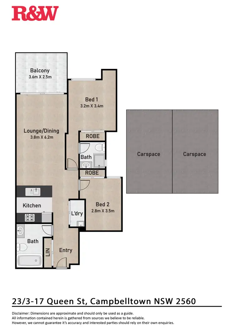 Floorplan of Homely unit listing, 23/3-17 Queen Street, Campbelltown NSW 2560
