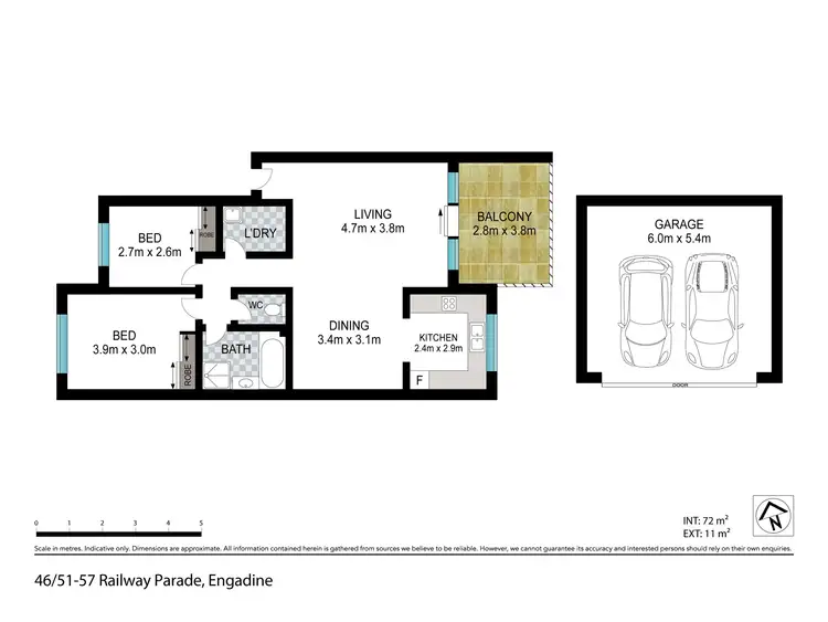 Floorplan of Homely apartment listing, 46/51-57 Railway Parade, Engadine NSW 2233