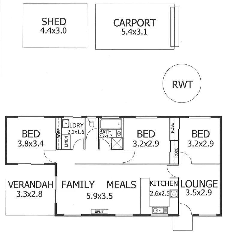 Floorplan of Homely house listing, 52 Charles Street, Murray Bridge SA 5253