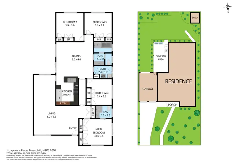 Floorplan of Homely house listing, 11 Japonica Place, Forest Hill NSW 2651