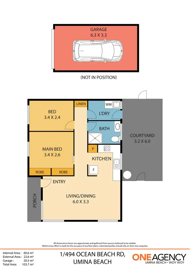 Floorplan of Homely villa listing, 1/494 Ocean Beach Road, Umina Beach NSW 2257