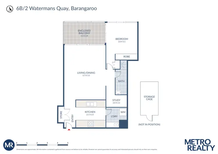 Floorplan of Homely apartment listing, 6B/2 Watermans Quay, Barangaroo NSW 2000