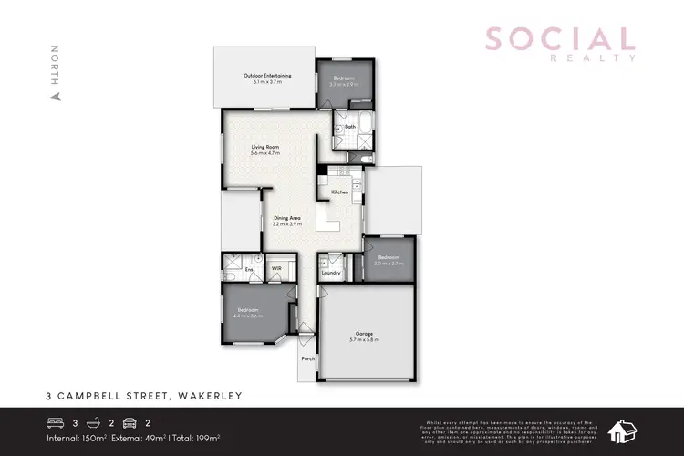 Floorplan of Homely house listing, 3 Campbell Street, Wakerley QLD 4154