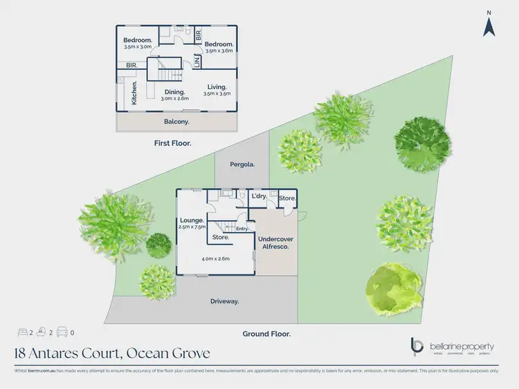 Floorplan of Homely house listing, 18 Antares Court, Ocean Grove VIC 3226