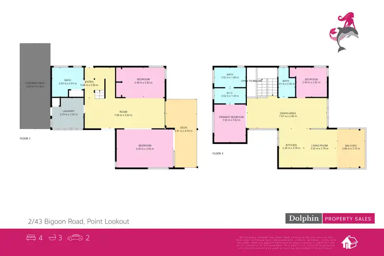 Floorplan of Homely house listing, 2/43 Bigoon Road, Point Lookout QLD 4183