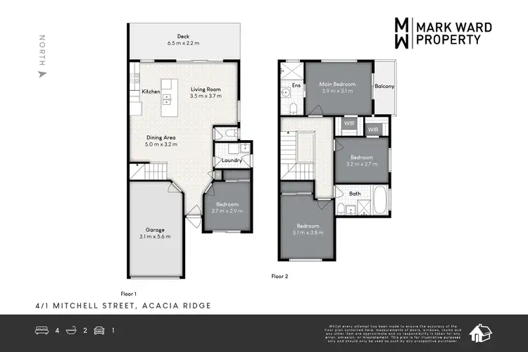 Floorplan of Homely townhouse listing, 4/1 Mitchell Street, Acacia Ridge QLD 4110