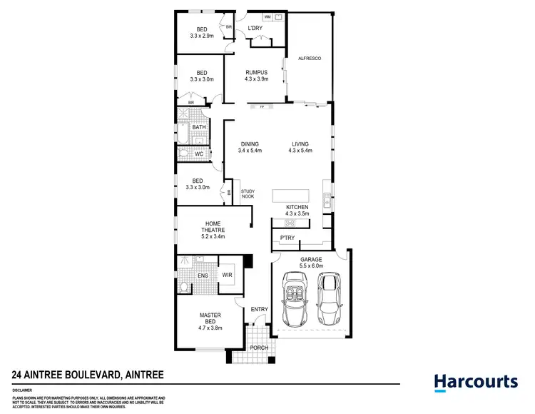 Floorplan of Homely house listing, 24 Aintree Boulevard, Aintree VIC 3336