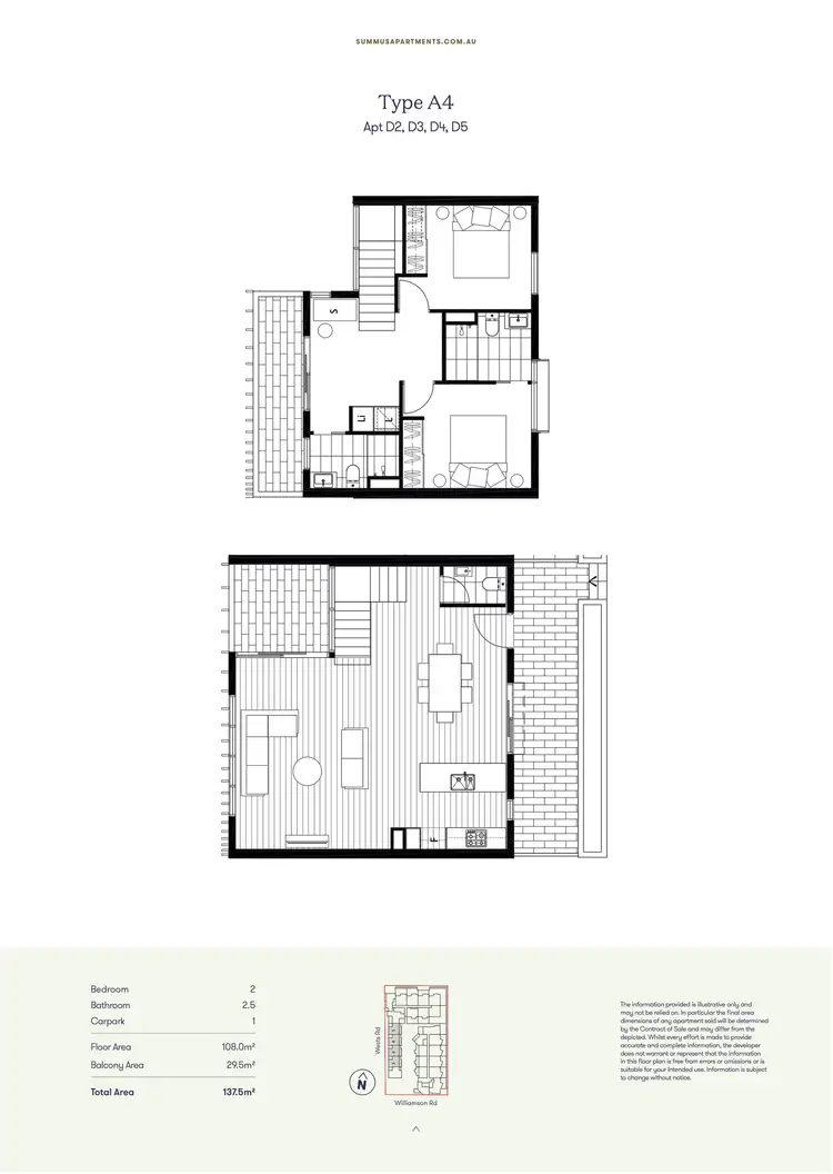 Floorplan of Homely apartment listing, 204A/2 Wests Road, Maribyrnong VIC 3032