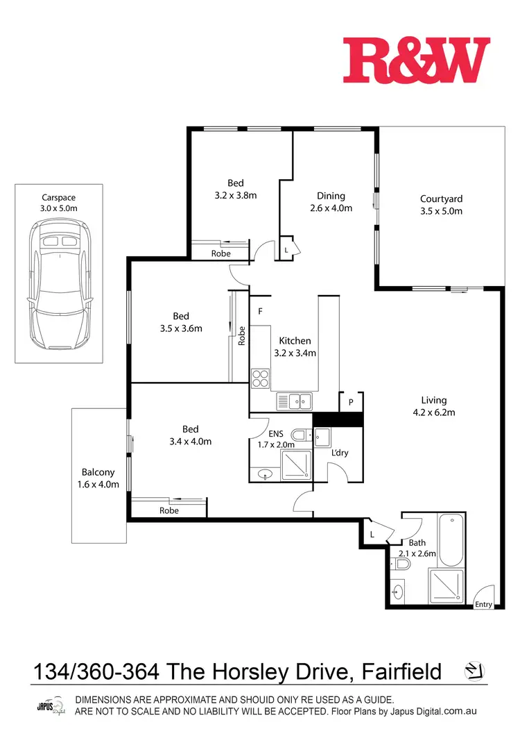 Floorplan of Homely unit listing, 134/360-364 The Horsley Drive, Fairfield NSW 2165