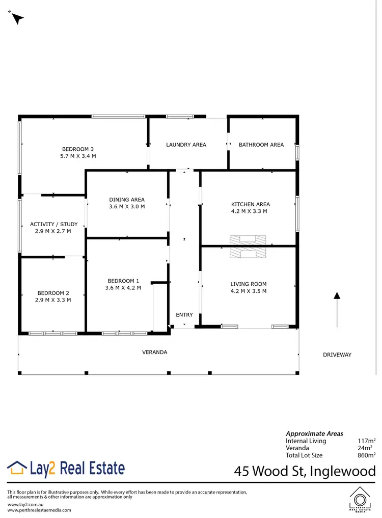 Floorplan of Homely house listing, 45 Wood Street, Inglewood WA 6052