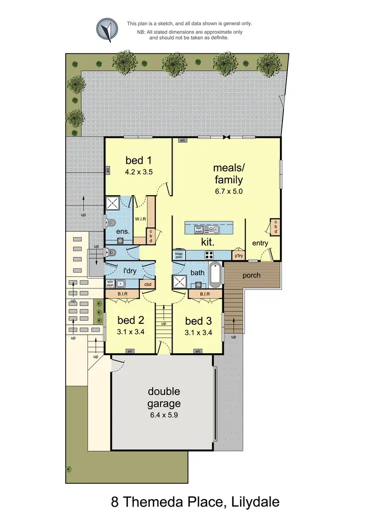 Floorplan of Homely house listing, 8 Themeda Place, Lilydale VIC 3140