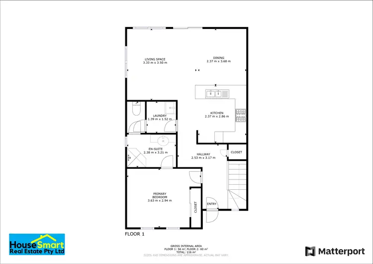 Floorplan of Homely townhouse listing, 76/61 Elvire Street, Viveash WA 6056