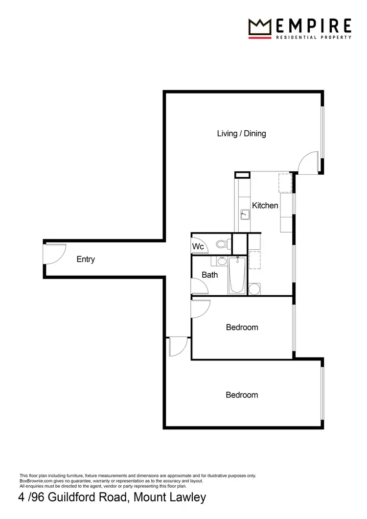 Floorplan of Homely apartment listing, 4/96 Guildford Road, Mount Lawley WA 6050