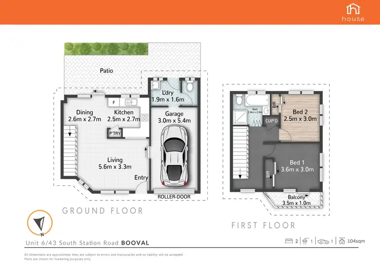 Floorplan of Homely townhouse listing, 6/43 South Station Road, Booval QLD 4304
