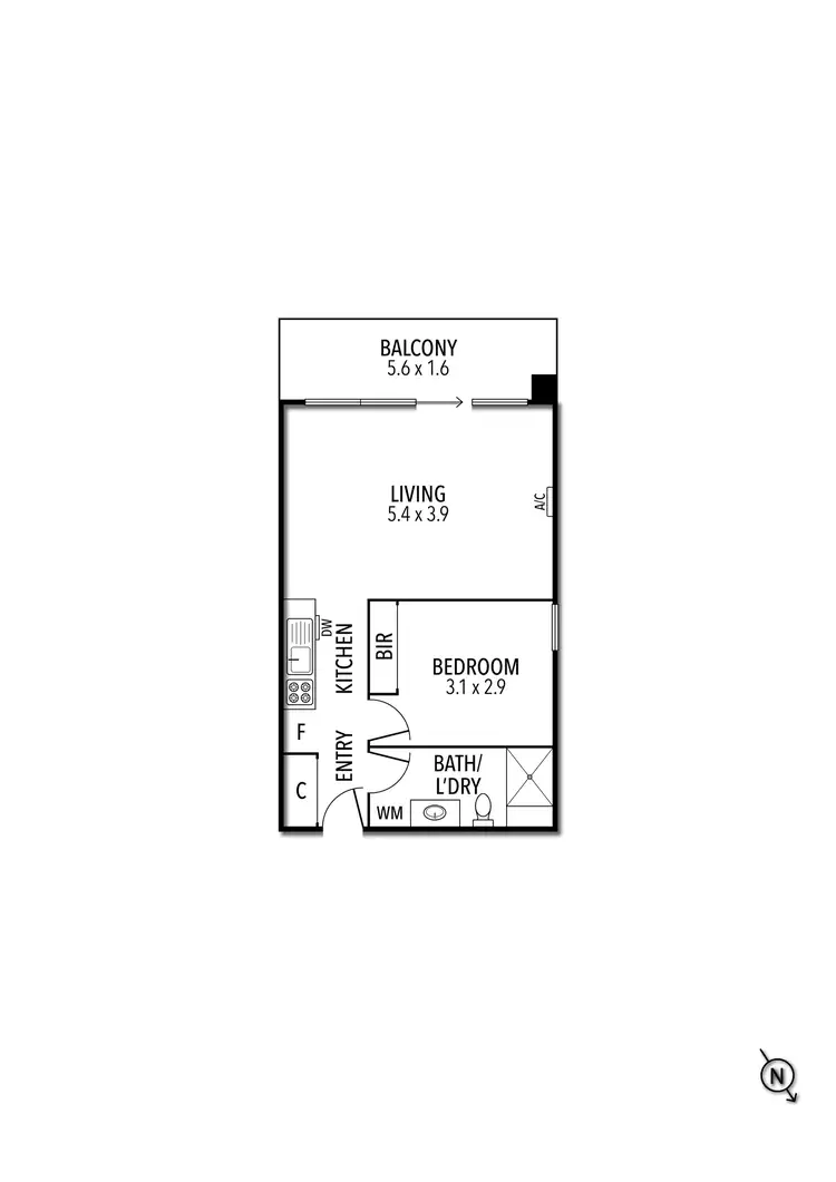 Floorplan of Homely apartment listing, 308/90 La Scala Avenue, Maribyrnong VIC 3032