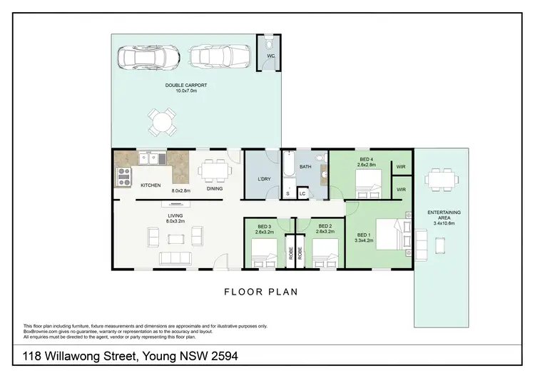 Floorplan of Homely rural property listing, 118 Willawong Street, Young NSW 2594