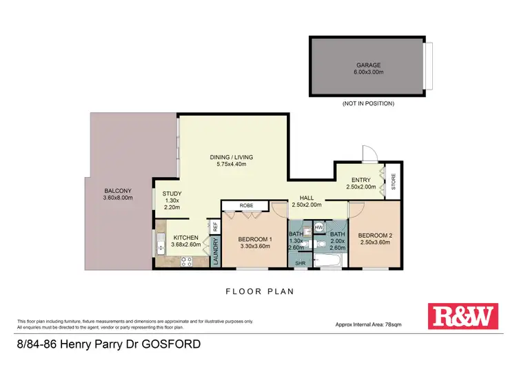 Floorplan of Homely unit listing, 8/84-86 Henry Parry Drive, Gosford NSW 2250