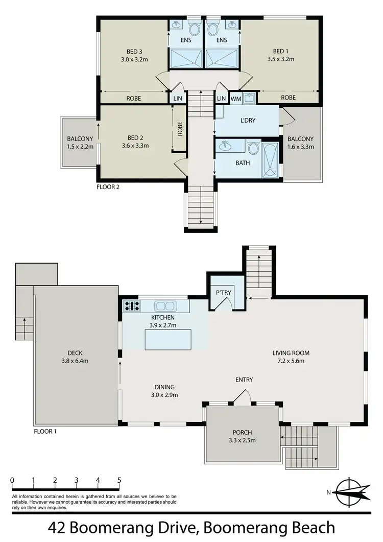 Floorplan of Homely house listing, 42 Boomerang Drive, Boomerang Beach NSW 2428