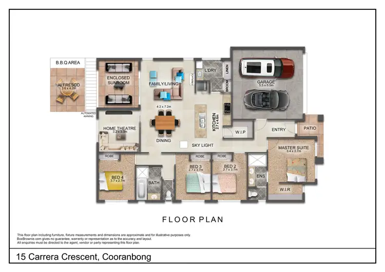 Floorplan of Homely house listing, 15 Carrera Crescent, Cooranbong NSW 2265