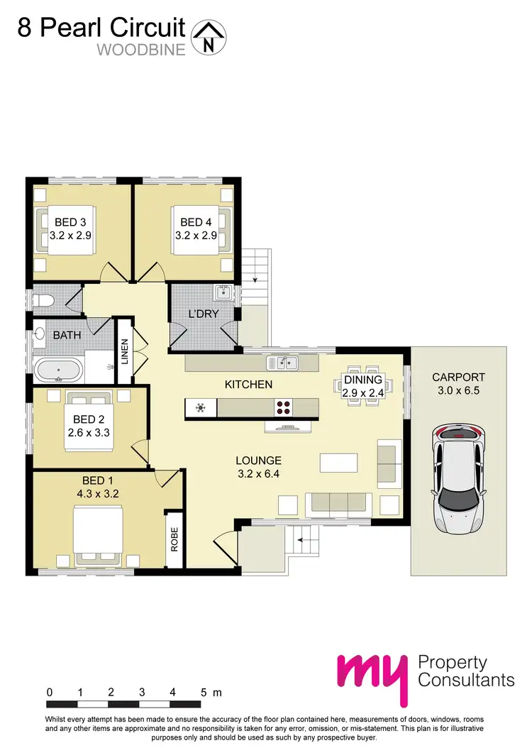 Floorplan of Homely house listing, 8 Pearl Court, Woodbine NSW 2560