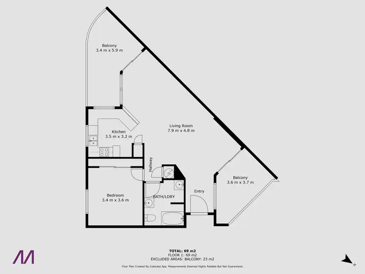 Floorplan of Homely apartment listing, 53/7 Empire Circuit, Forrest ACT 2603
