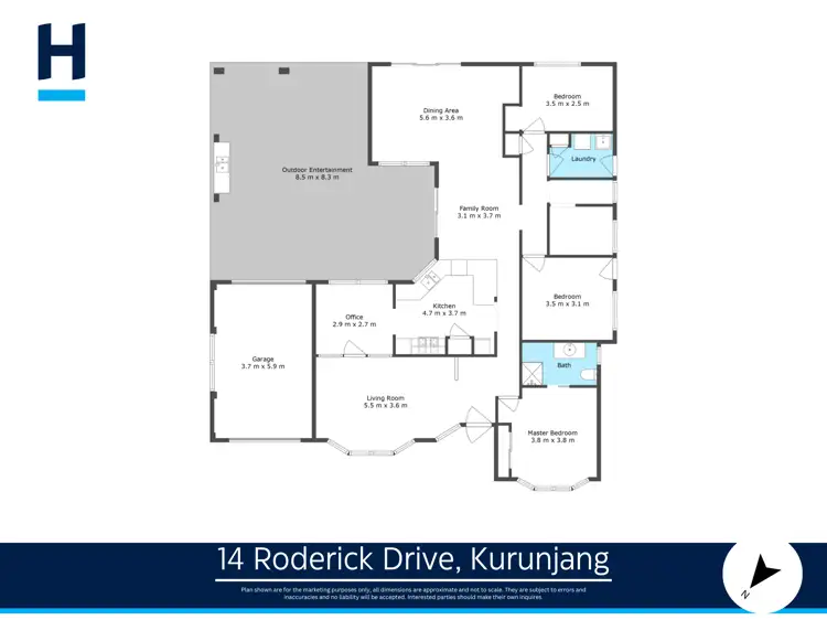 Floorplan of Homely house listing, 14 Roderick Drive, Kurunjang VIC 3337