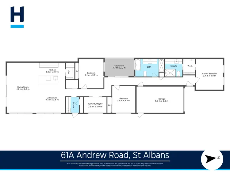 Floorplan of Homely house listing, 61A Andrew Road, St Albans VIC 3021