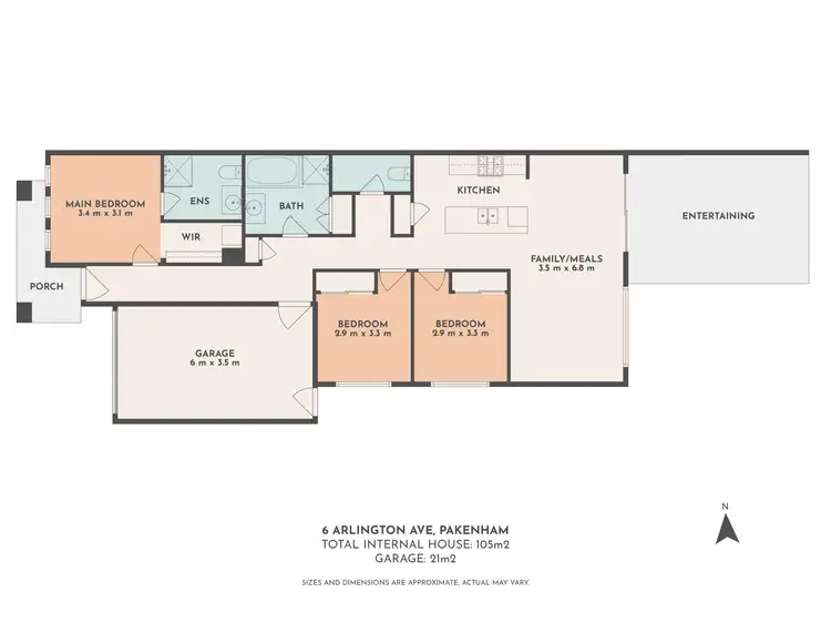 Floorplan of Homely house listing, 6 Arlington Avenue, Pakenham VIC 3810