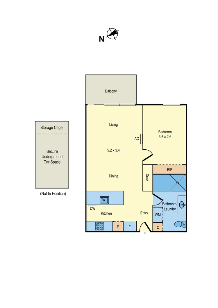 Floorplan of Homely apartment listing, 521/22 Barkly Street, Brunswick East VIC 3057