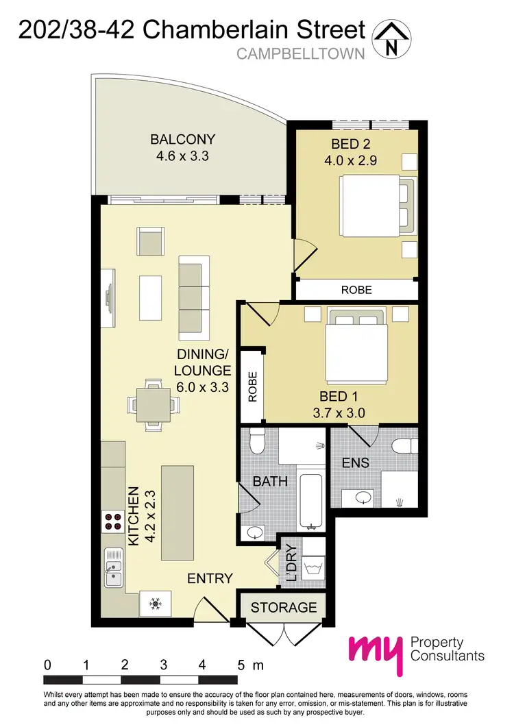 Floorplan of Homely unit listing, 202/38-42 Chamberlain Street, Campbelltown NSW 2560
