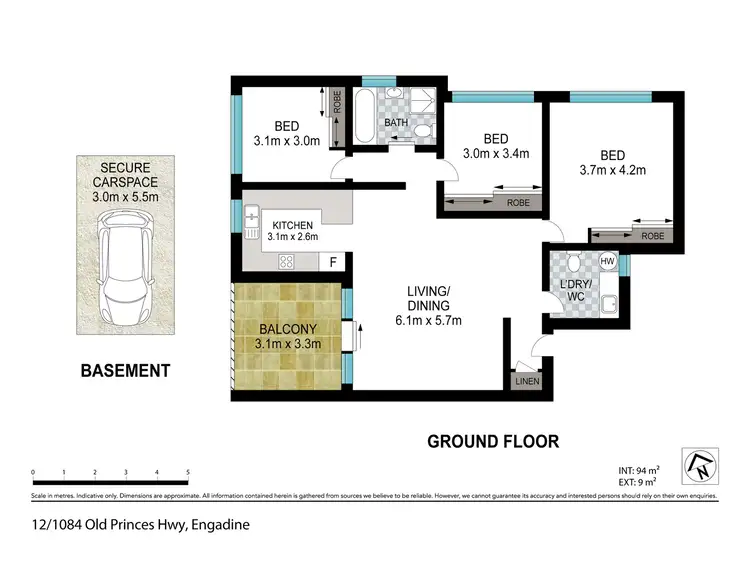 Floorplan of Homely apartment listing, 12/1084-1090 Old Princes Highway, Engadine NSW 2233