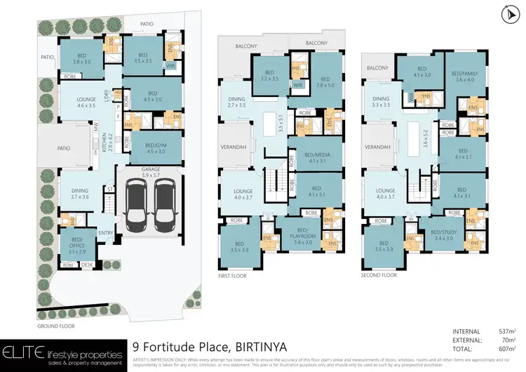 Floorplan of Homely house listing, 9 Fortitude Place, Birtinya QLD 4575