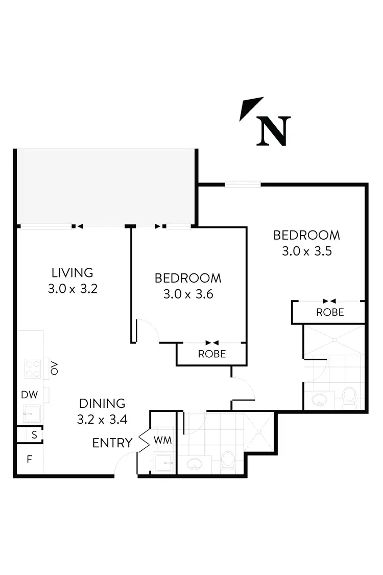 Floorplan of Homely apartment listing, 118/1050 Mt Alexander Road, Essendon VIC 3040