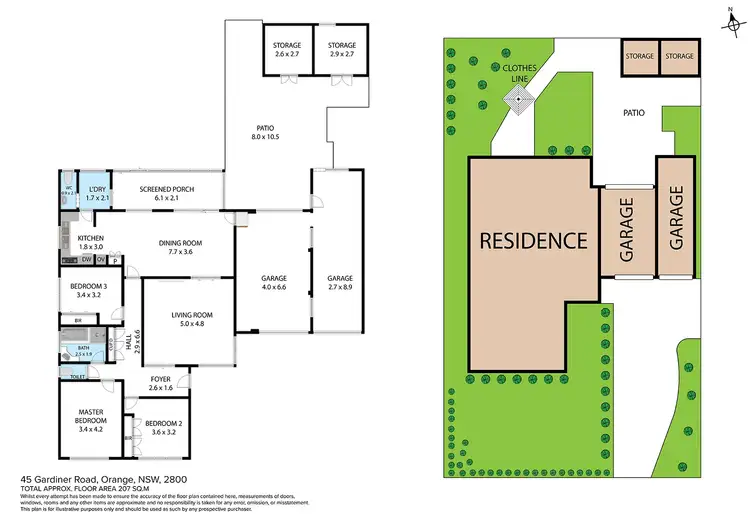 Floorplan of Homely house listing, 45 Gardiner Road, Orange NSW 2800