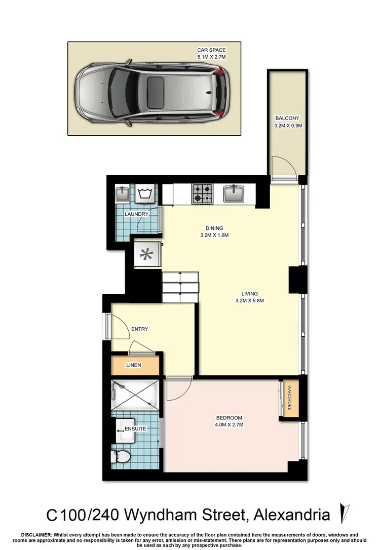 Floorplan of Homely apartment listing, C100/240 Wyndham Street, Alexandria NSW 2015