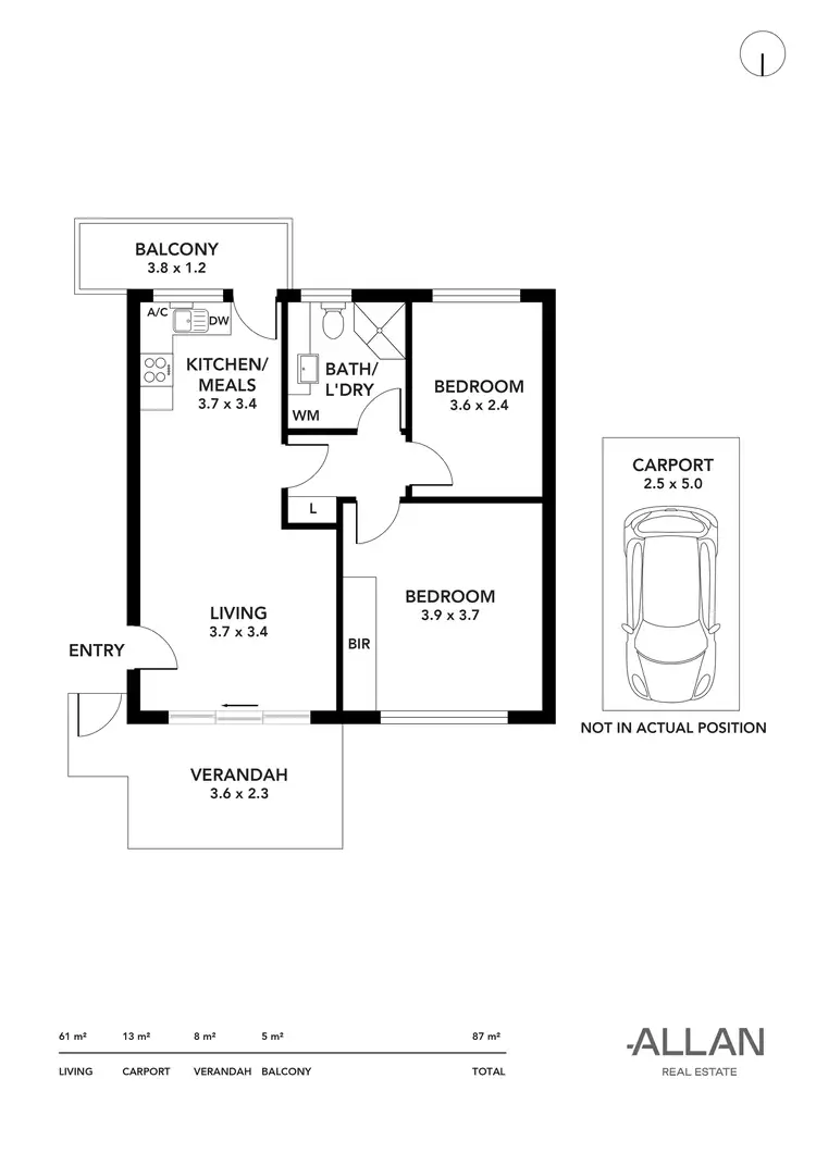 Floorplan of Homely unit listing, 11/341-343 Sir Donald Bradman Drive, Brooklyn Park SA 5032