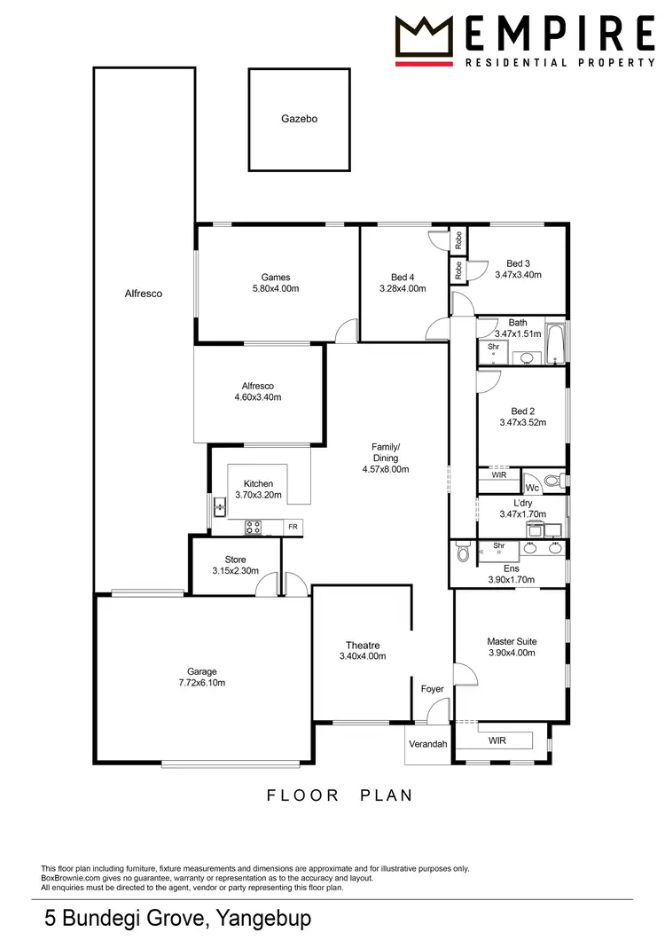 Floorplan of Homely house listing, 5 Bundegi Grove, Yangebup WA 6164