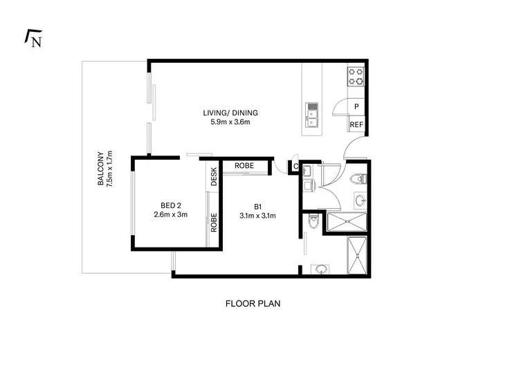 Floorplan of Homely apartment listing, 184/39 Catalano Street, Wright ACT 2611