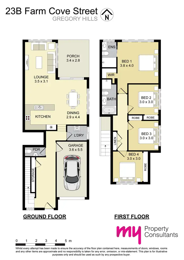 Floorplan of Homely semi-detached listing, 23B Farm Cove Street, Gregory Hills NSW 2557