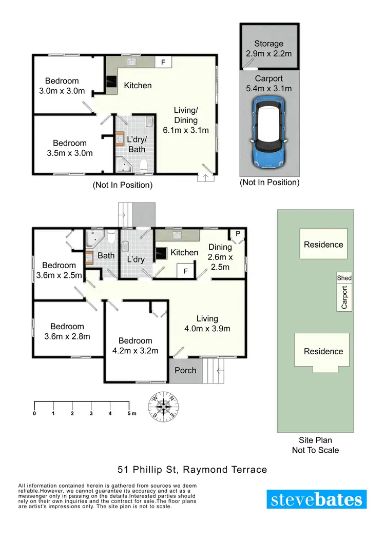 Floorplan of Homely semi-detached listing, 51 & 51a Phillip Street, Raymond Terrace NSW 2324