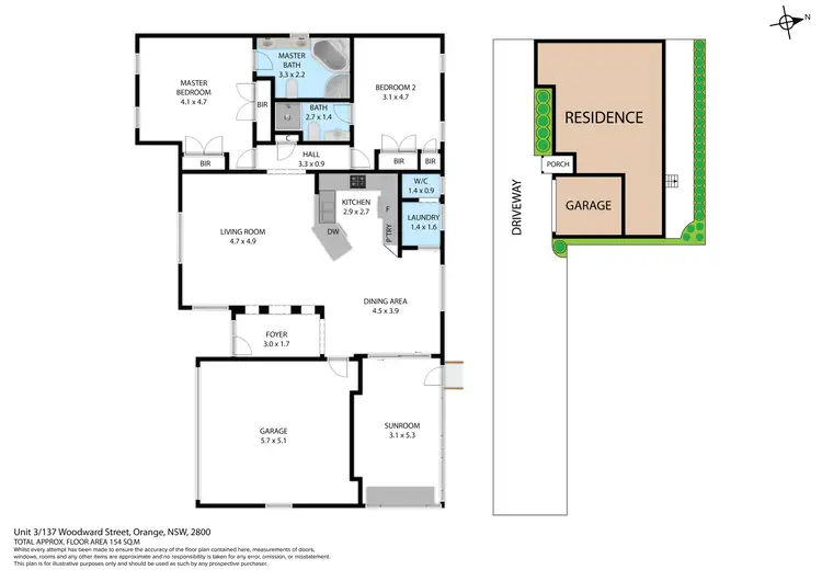 Floorplan of Homely unit listing, 3/137 Woodward Street, Orange NSW 2800