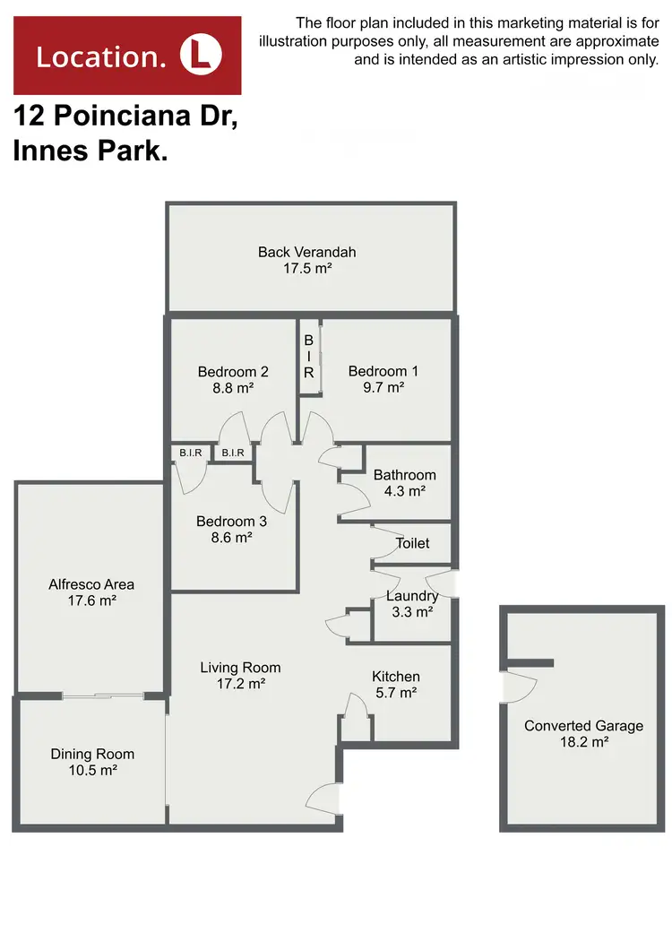 Floorplan of Homely house listing, 12 Poinciana Drive, Innes Park QLD 4670