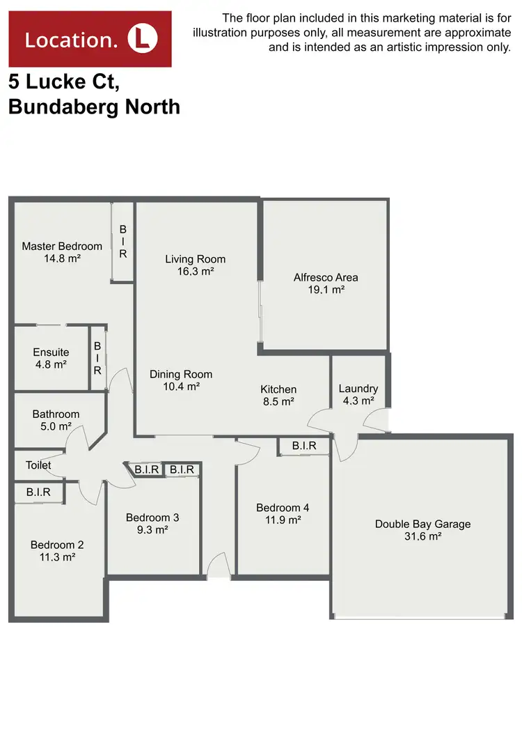Floorplan of Homely house listing, 5 Lucke Court, Bundaberg North QLD 4670