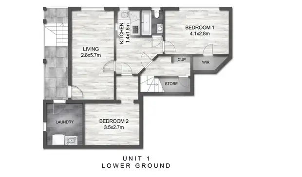 Floorplan of Homely apartment listing, 1/72 Elizabeth Bay Road, Elizabeth Bay NSW 2011