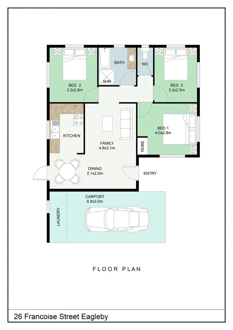 Floorplan of Homely house listing, 26 Francoise Street, Eagleby QLD 4207