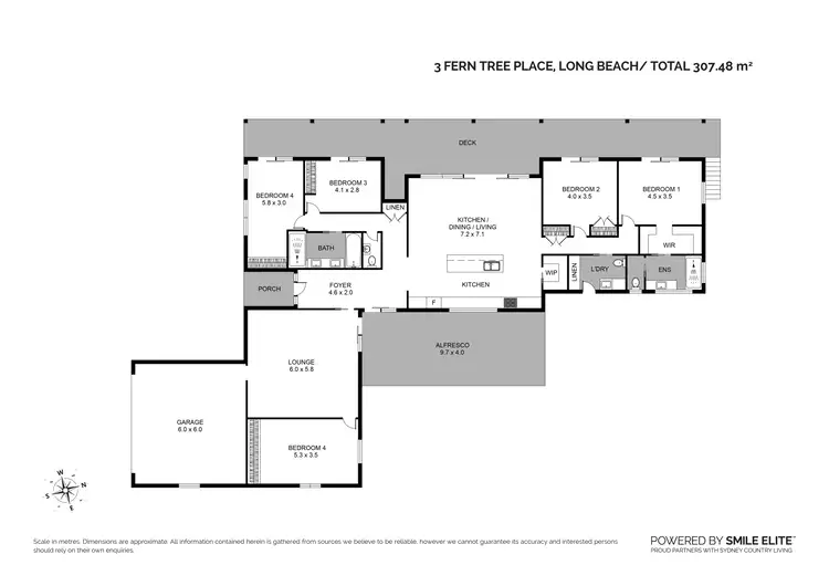 Floorplan of Homely rural property listing, 3 Tree Fern Place, Long Beach NSW 2536