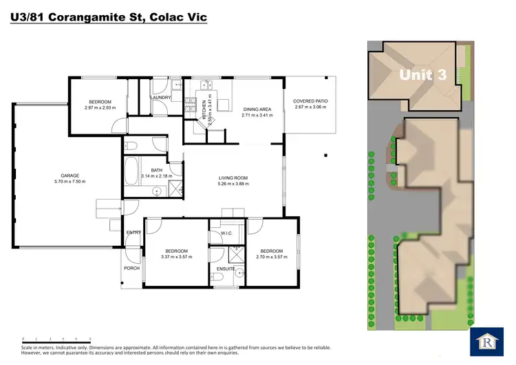 Floorplan of Homely unit listing, 3/81 Corangamite Street, Colac VIC 3250