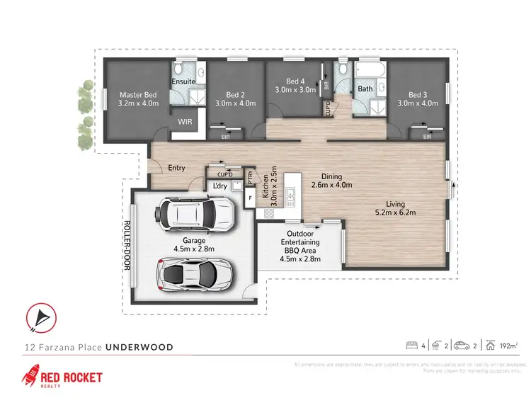 Floorplan of Homely house listing, 12 Farzana Place, Underwood QLD 4119