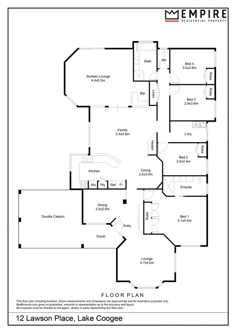 Floorplan of Homely house listing, 12 Lawson Place, Lake Coogee WA 6166