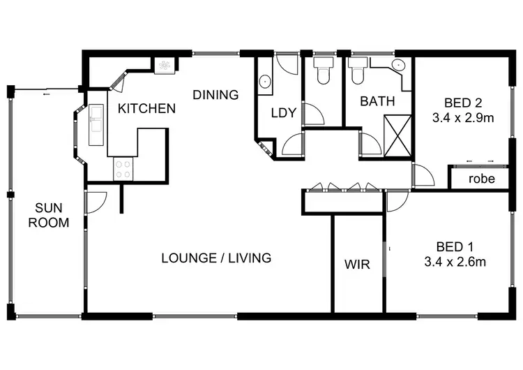 Floorplan of Homely retirement listing, 488/21 Redhead Road, Red Head NSW 2430